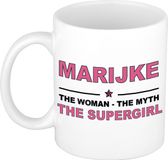 Bellatio Decorations Marijke naam cadeau mok - Woman Myth Supergirl - koffiemok - 300 ml - collega - moederdag
