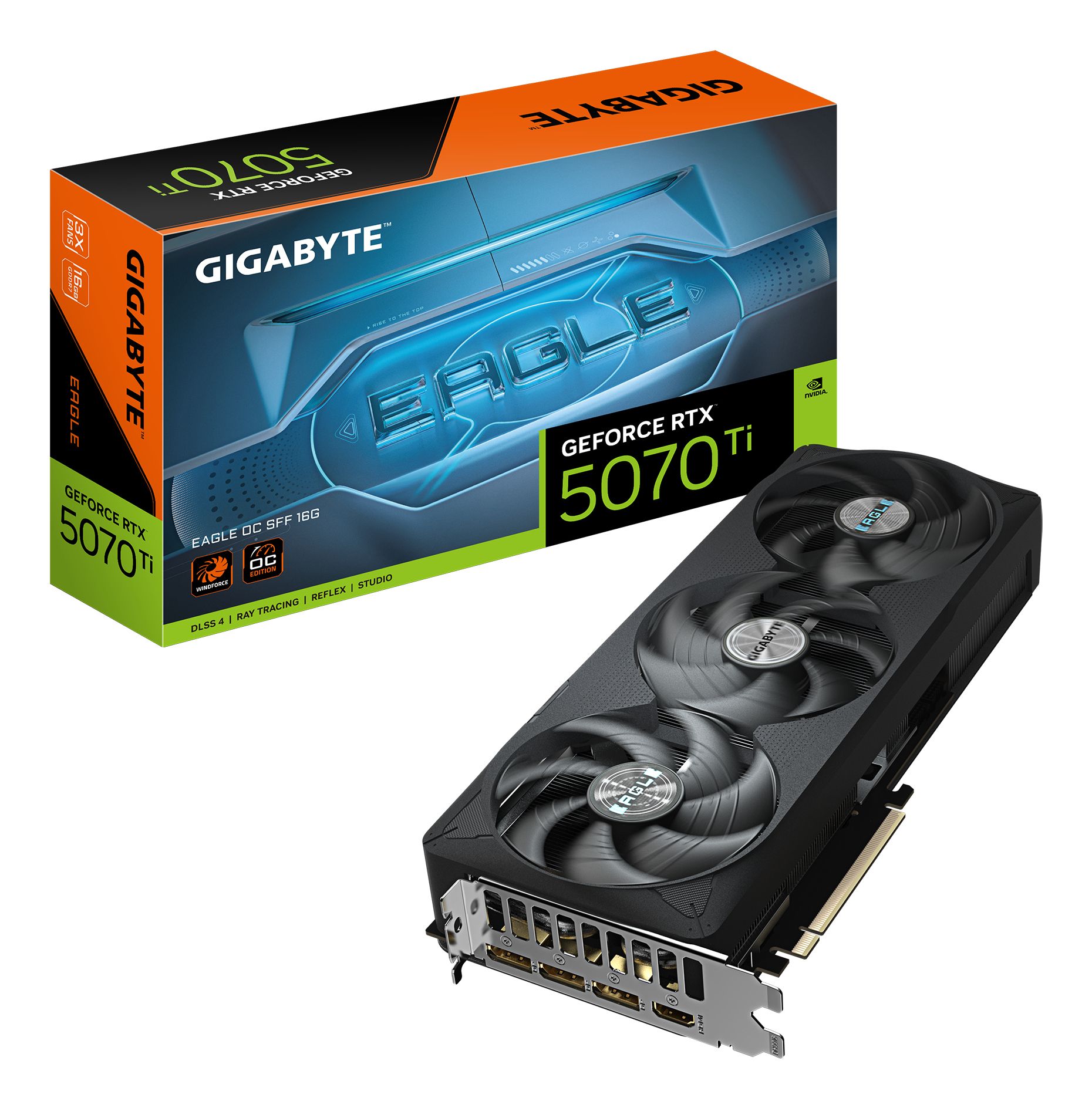 GIGABYTE GeForce RTX 5070 Ti EAGLE OC SFF - 16GB GDDR7 - Videokaart