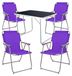 Mojawo 5-delige camping set: tuinstel bestaande uit een campingtabel en 4 campingstoelen (klapstoelen)