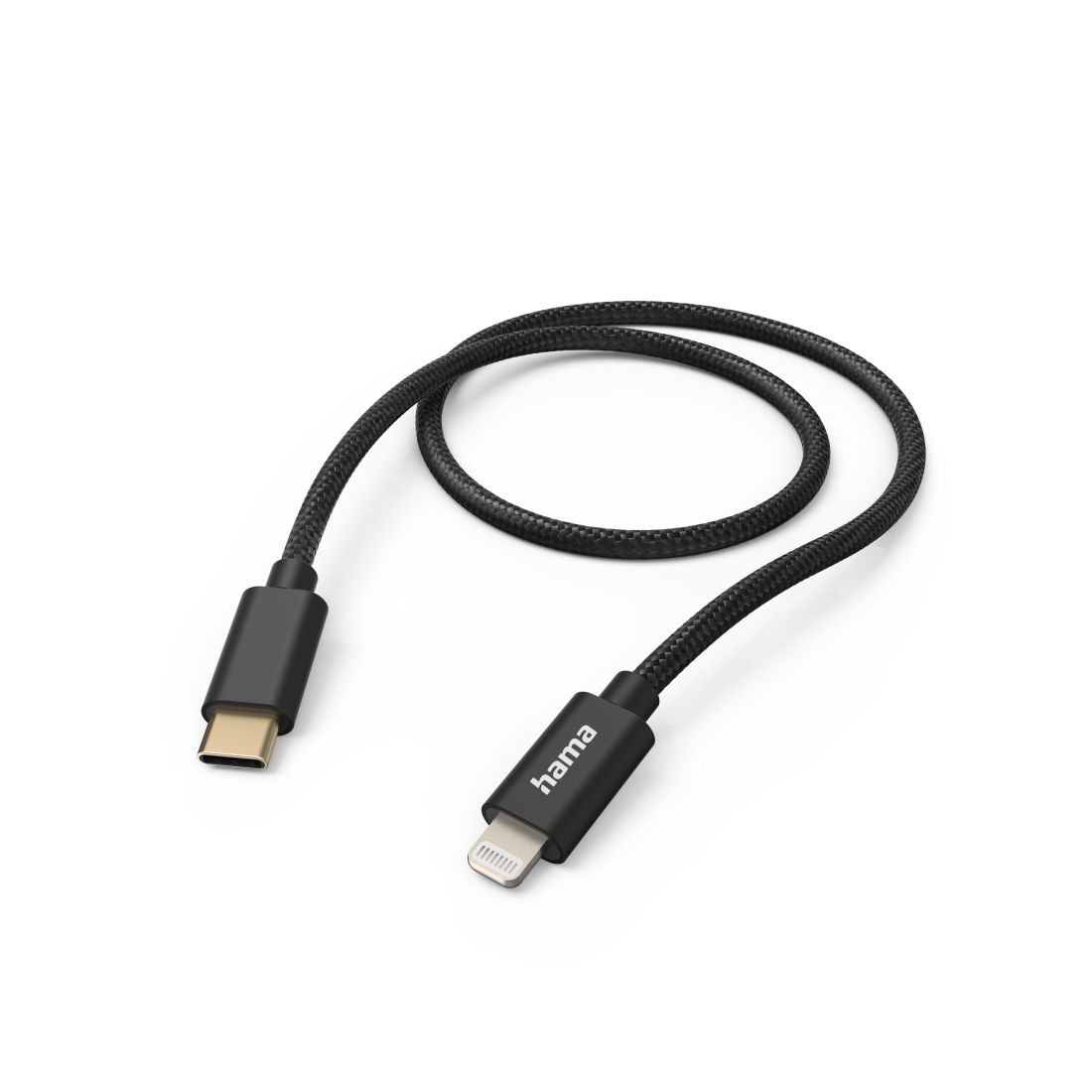 Hama Fabric USB-C naar Lightning Kabel - 1.5m - Zwart