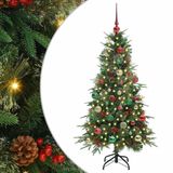 vidaXL Sapin de Noël artificiel articulé avec 150 LED Vert 150 cm PE et PVC