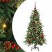 vidaXL Sapin de Noël artificiel articulé avec 150 LED Vert 150 cm PE et PVC