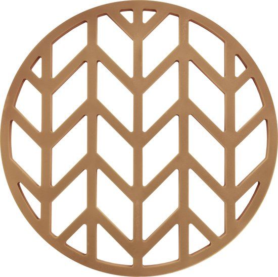 Krumble Pannenonderzetter - Pijlen - Diameter 14 cm - Bruin