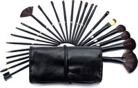 Okado Make-up Kwastenset 24-delig – Met Opbergetui – Zwart