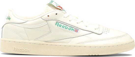Reebok Club C 85 Sneakers - Unisex - Size 39 - Cream/Green