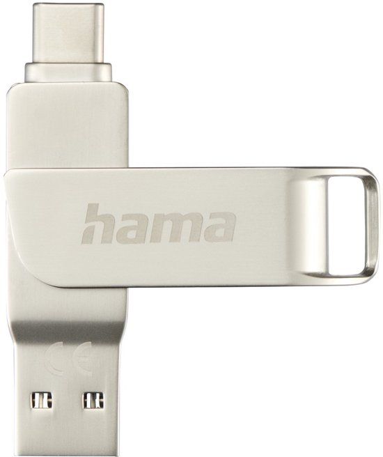 Hama C-Rotate Pro USB flash drive 64 GB USB Type-A / USB Type-C 3.2 Gen 1 (3.1 Gen 1) Zilver