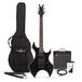 Gear4music Harlem X Elektrische Gitaar + 15 W Versterkerpakket, Zwart