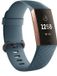 Strap-it Siliconen bandje - geschikt voor Fitbit Charge 3 / Fitbit Charge 4 - grijsblauw - Maat: Maat S