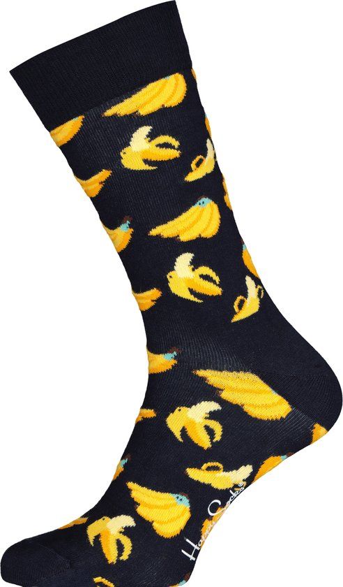 Happy Socks Sokken Banana - Maat 41-46 - Heren - Grappige sokken - Halfhoge sokken