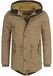 INDICODE JEANS Winterparka 'Barge' brokaat / donkerbruin / olijfgroen