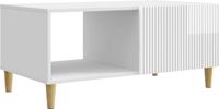 vidaXL Salontafel Hoogglans Wit 90 x 50 x 40 cm Bewerkt hout