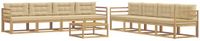 vidaXL - Bank loungeset - Polyester - Wit en Beige