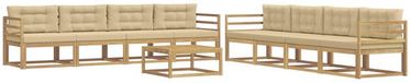 vidaXL - Canapé d'angle - Polyester - Blanc et Beige