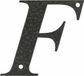 AMIG Huisnummer/letter F - massief gesmeed staal - 10cm - zwart