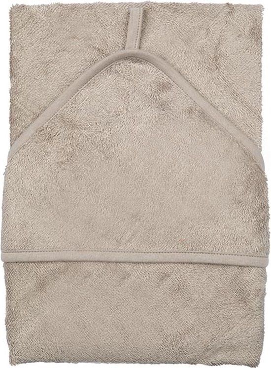 Timboo Badcape XXL Feather Grey - 95x95cm - Biologisch Katoen - Baby
