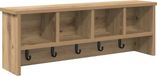 vidaXL Wandkapstok eiken ambachtelijk 75 x 16 x 26 cm