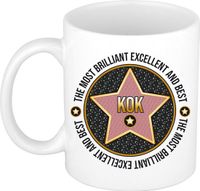 Bellatio Decorations Cadeau koffiemok pour le meilleur chef - walk of fame - céramique - 300 ml