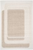 sweeek - Tapis à motif graphique beige et crème - 120x170 cm
