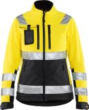 Blåkläder 4902-2517 Softshell Werkjas High Vis Geel/Zwart Maat M