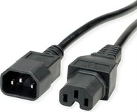 VALUE Stroomkabel IEC320/C14 male - C15 female, H05RN-F, zwart, 0,5 m