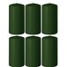 Enlightening Candles 6x Donkergroene cilinderkaarsen/stompkaarsen 6 x 8 cm 27 branduren - Geurloze kaarsen donkergroen - Woondecoraties