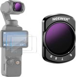 NEEWER Variabel ND64-512 filter, compatibel met DJI Osmo Pocket 4 & Pocket 3, magnetisch, instelbaar ND-filter met 6-9 stops, HD meerlaags gecoat optisch glas/aluminium frame/2 LCD-schermbeschermers