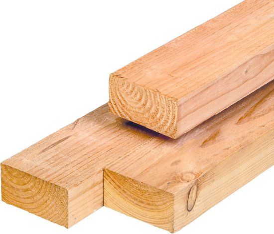 Merkloos Douglas balk 50 x 100 | 5.0x10.0x300cm fijnbezaagd