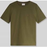 Tommy Hilfiger Heren T-shirt met korte mouw en ronde hals - Groen