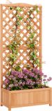 Outsunny Multifunctioneel tuinbed - Vurenhout - 76x36x170cm - Bruin
