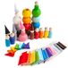 Ulanik : Jouets en bois Montessori, "Petites figurines articulées avec chapeaux, lits et balles