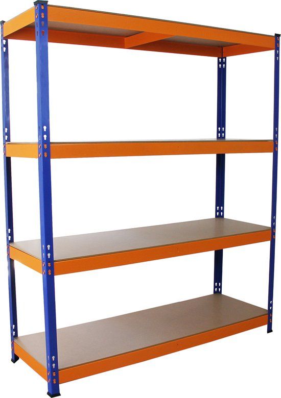Monster Racking S-Rax Warehouse Storage Shelving - 150cm W x 50cm D - Blue/Orange