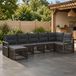 Maison Exclusive - Salon de jardin, 7 pièces, 7 places, gris, en résine tressée