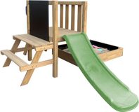 AXI Leah Mini Speeltoren met Zandbak en Picknicktafel – Limoen Groene Glijbaan – FSC Hout