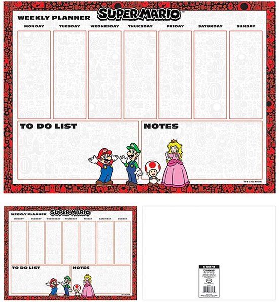 Super Mario Desk Pad - Red