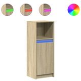VidaXL Dressoir met LED-verlichting, Sonoma-eikenlook, 72x34x100 cm, houtvezel