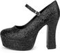 Maskworld Plateau schoenen glitter-zwart