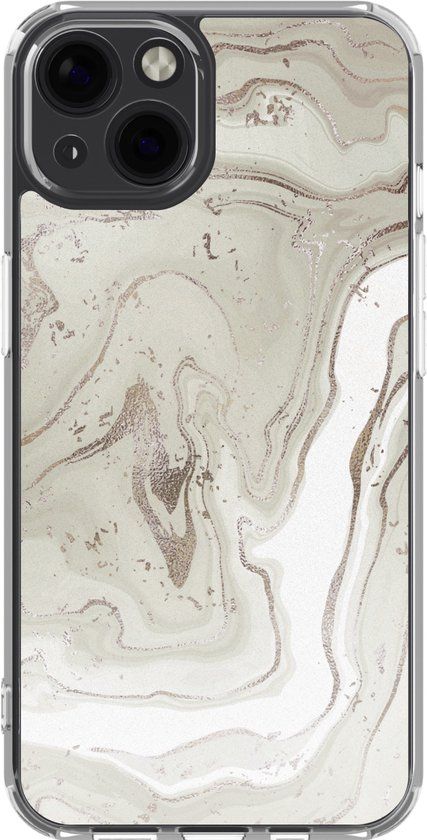 imoshion Hoesje - Geschikt voor Apple iPhone 13 - Design hoesje - Sandy Marble