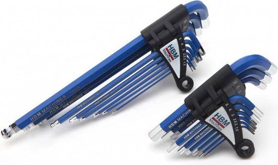 HBM 9-delige METRISCHE lange inbussleutel set