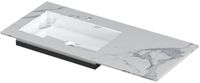 Wastafel INK Post Statuario Glans Wastafel Keramische Slab Envelop Bak Links met 1 Kraangat - 1000x450x10 mm