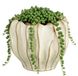 Mica Decorations Planten / bloempot Thom - creme kleur - keramiek - 19 x 24 cm