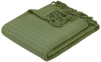 Atmosphera Plaid katoen - Blanket - 160 x 220 cm - Khaki
