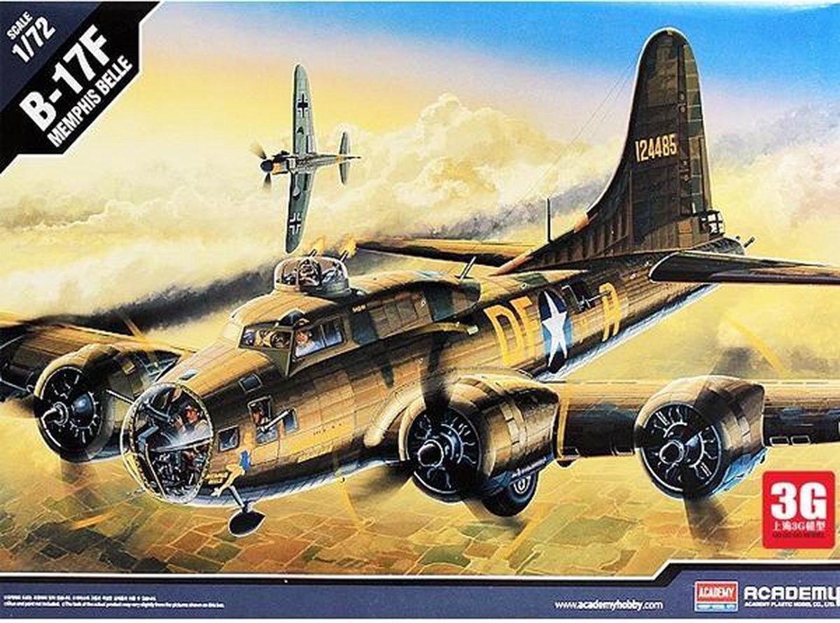 Academy AC12495 - 1:72 B-17F Flying Fortress Memphis Belle