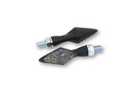 HIGHSIDER 203-284 HIGHSIDER LED-clignotant/feu de position PEN Head DUBLE, boîtier métallique noir, verre teinté, ampoule, homologué e.
