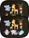 New Age Devi - Auto Zonnescherm - UV-Bescherming voor Kinderen - Zelfklevend - 2 stuks - Dieren Multi-Kleur