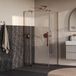 Brauer Stellar - Douchecabine met Draaideur - Helder Glas - 100x90x200 cm - Omkeerbaar - incl. Glascoating - PVD Koper Geborsteld