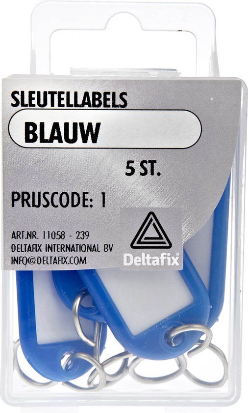 Deltafix Sleutellabels Blauw 5 Stuks