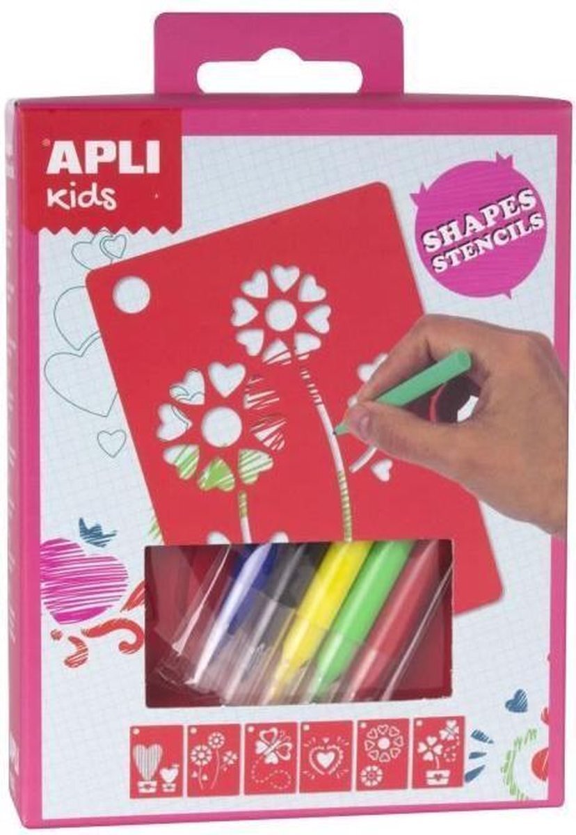 APLI Mini-kit stencils geassorteerde vormen