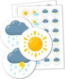 LearnHow Stickers motivants - Météo - 48 pièces