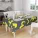 Bonamaison Tafelkleed, Anti-Mold, Sneldrogend, Waterdicht, 100% Polyester Tafellaken, Neon Geel, Rook, 140 x 160 Cm