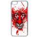 Lapinette Harde schaal voor Apple iPhone 7, motief tijgerkop, rood